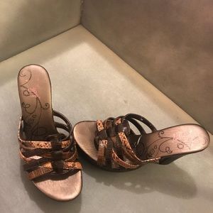 Brown Heeled Sandals Size 7